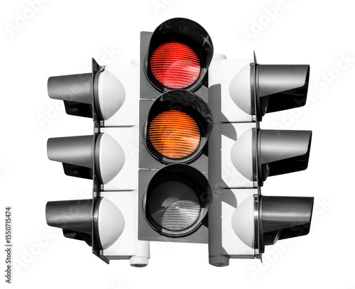View of traffic lights in c...