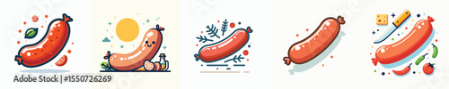 vector of a sausage