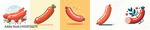 vector of a sausage