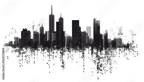 Abstract cityscape skyline