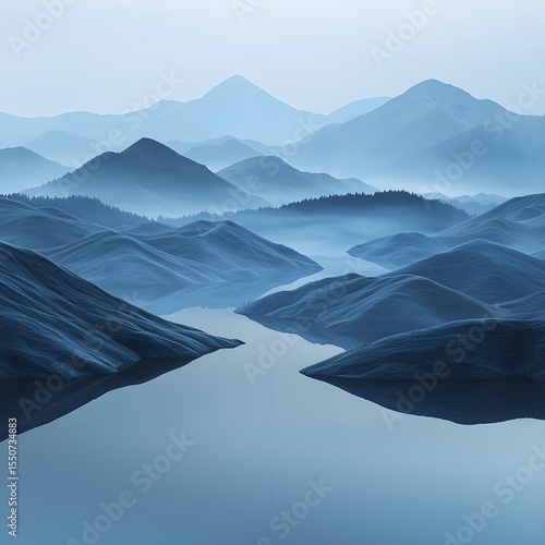 Misty Mountain Landscape