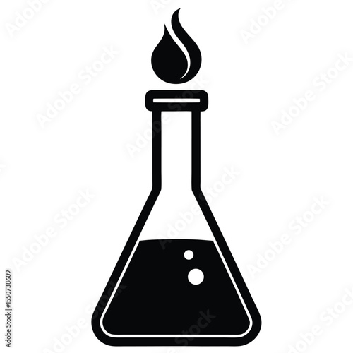 lab technician element isolated bunsen burner on white background