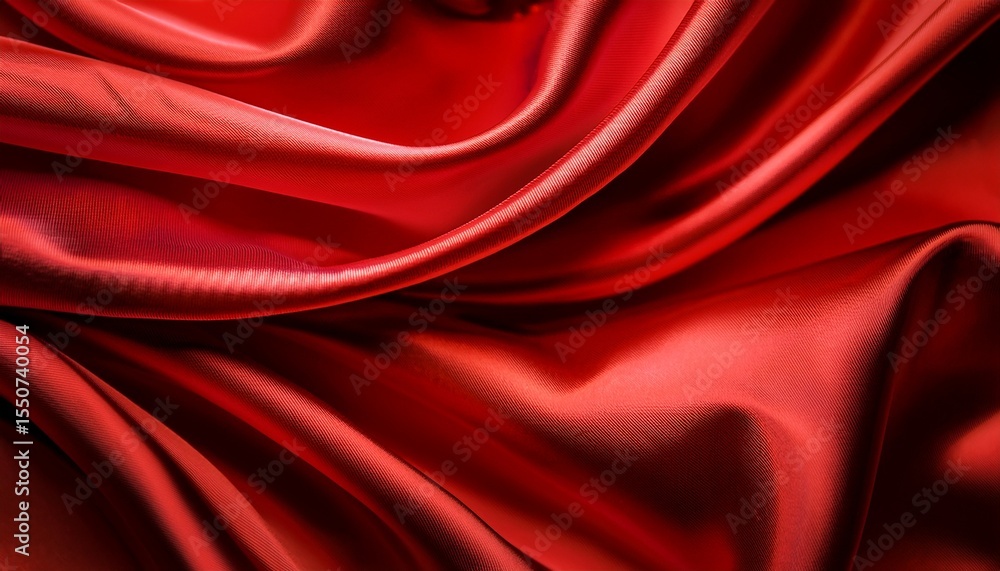 Obraz premium red silk satin background abstract background luxury cloth or liquid wave or wavy folds