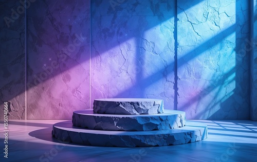 Stone Podium Display - Product Branding Background