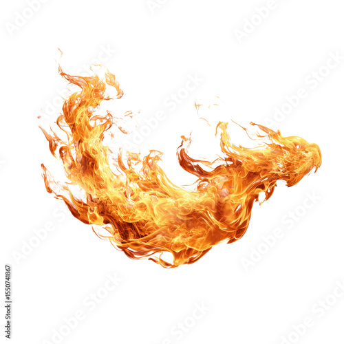 A majestic silhouette of a flaming dragon transparent background