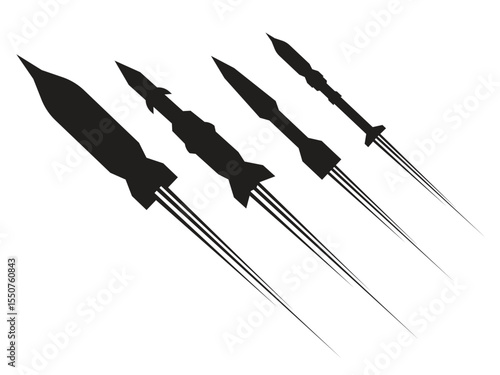 nuclear missile weapons, long range war weapons, war missiles