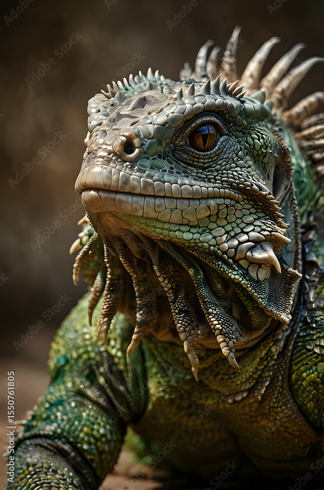 Green Iguana Textured Skin Green Iguana Textured Skin
