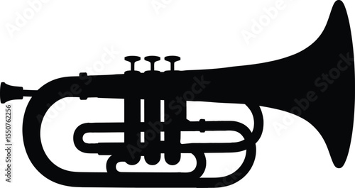 Cornet Trumpet Brass Instrument Silhouette