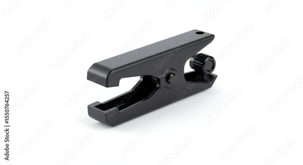 Black plastic pipe cutter tool closeup Black plastic pipe cutter tool closeup