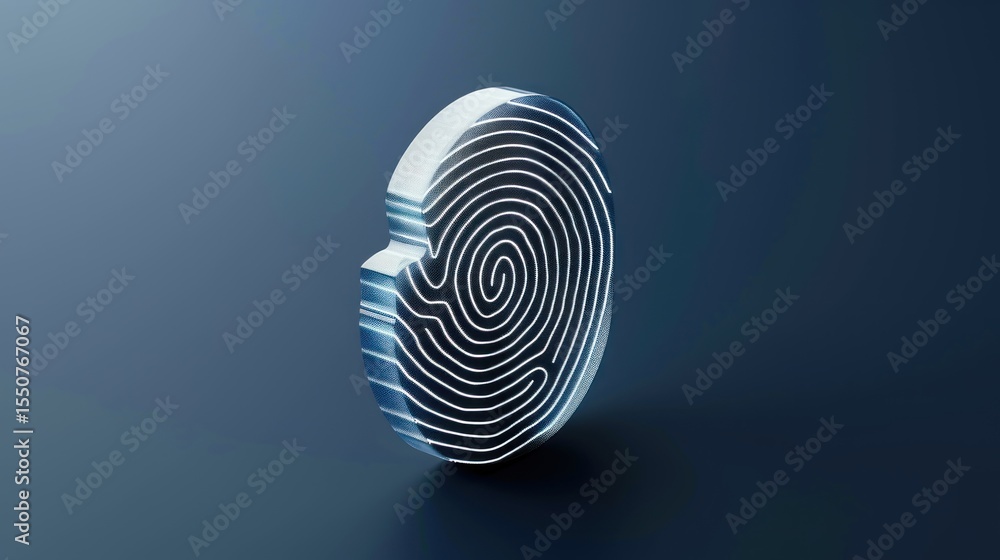 custom made wallpaper toronto digitalAbstract Fingerprint: 3D Model of Biometric Security