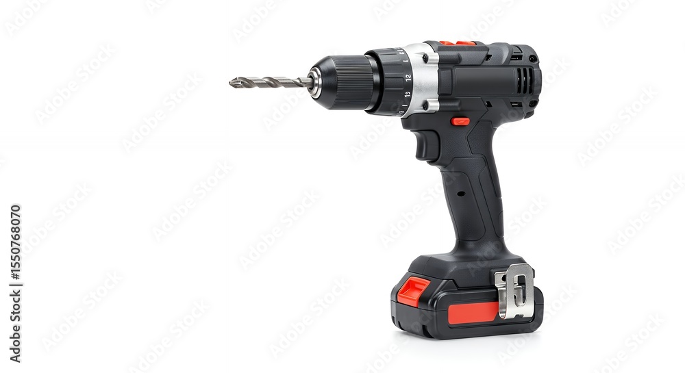 Cordless drill isolated on white background Cordless drill isolated on white background