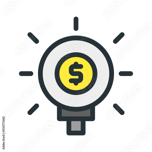 financial problem solving. This is a vector single icon with a filled outline style. Suitable for any purpose, such as website design, mobile app design, logo design, pattern design, etc.	