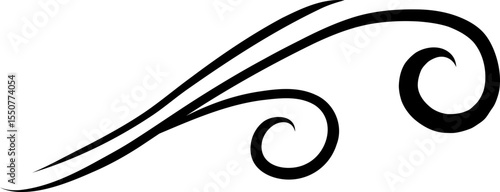 Arc Shaped Spiral Ornament With Soft Finish