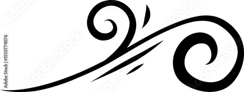 Double Swirl Scroll Ornament In Classic Style