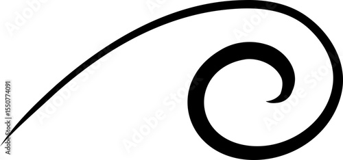 Arc Shaped Spiral Ornament With Soft Finish