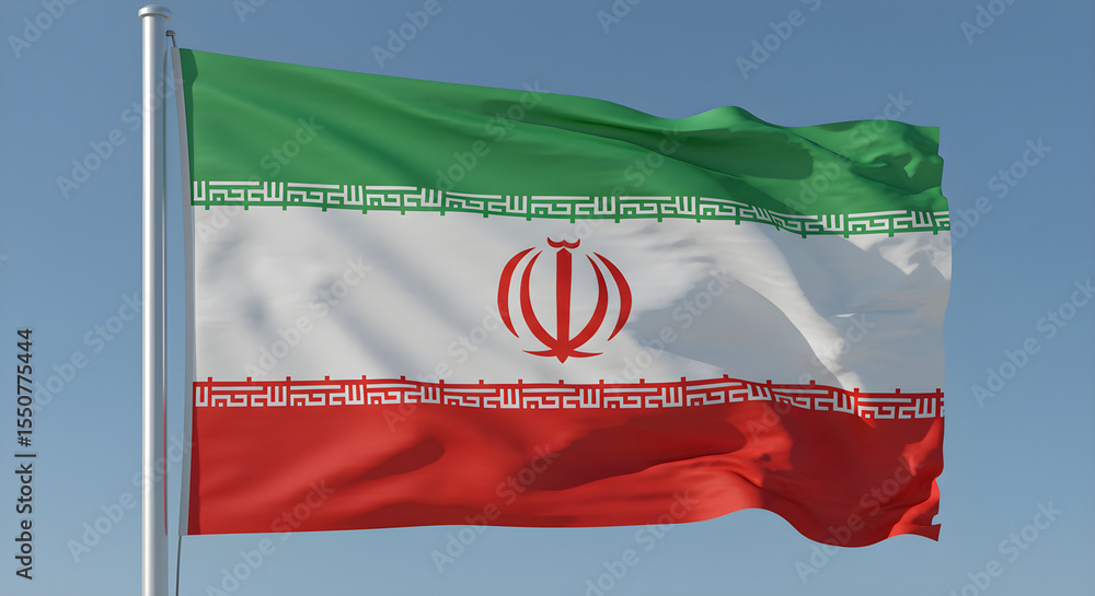 Naklejka premium Iran flag - Iranian flag 