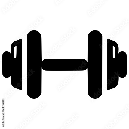 Dumbbell design for fitness and exercise vector graphic