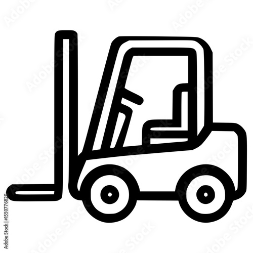Forklift lifting cargo in a warehouse for efficient loading