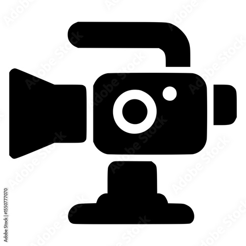 Vintage video camera vector illustration design element