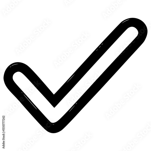 Vector check mark symbol for completion and correctness