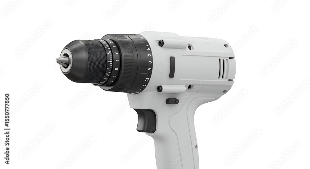 White and gray power drill White and gray power drill