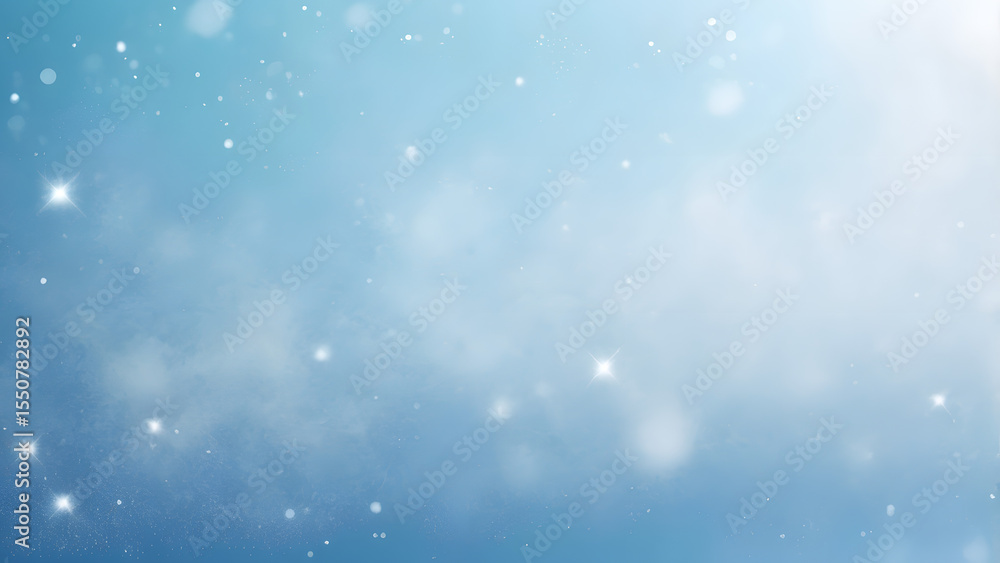 Abstract Blue Background with Sparkling Glimmer and Soft Light Effects Abstract Blue Background with Sparkling Glimmer and Soft Light Effects