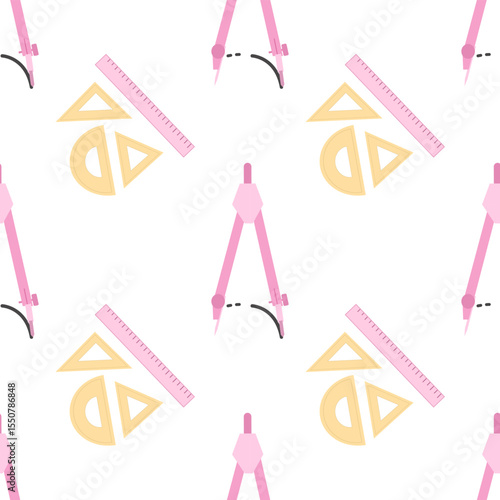Back to school seamless pattern background