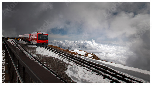 Billede på lærred Pikes peak cloud inversion
