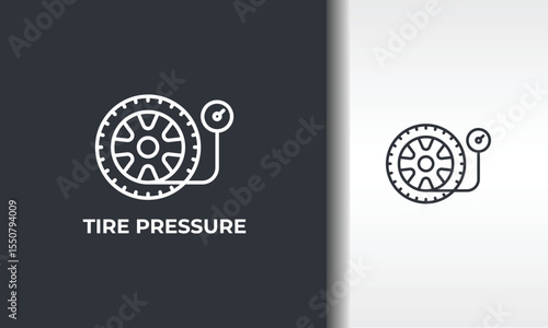 Tire Pressure Vector, Icon Or Logo Sign Isolated Symbol Illustration