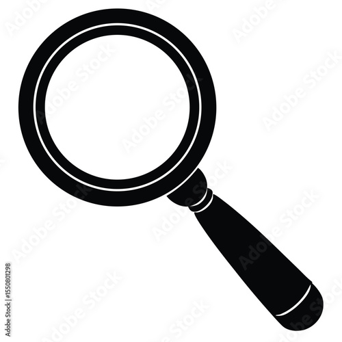 Biologist element isolated biologist s magnifying lens on white back