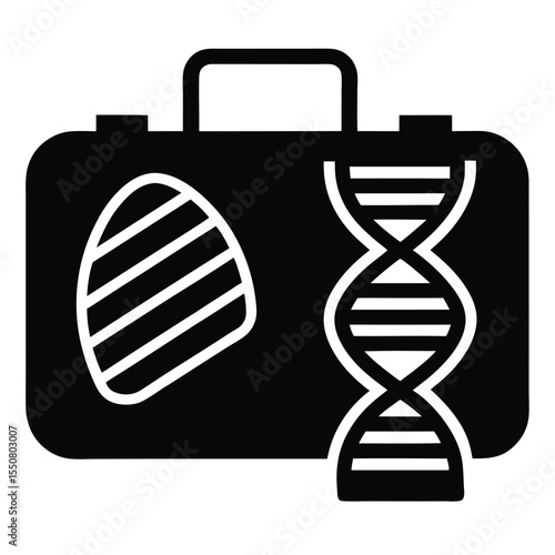 Biologist element isolated genetic modification kit on white backgro