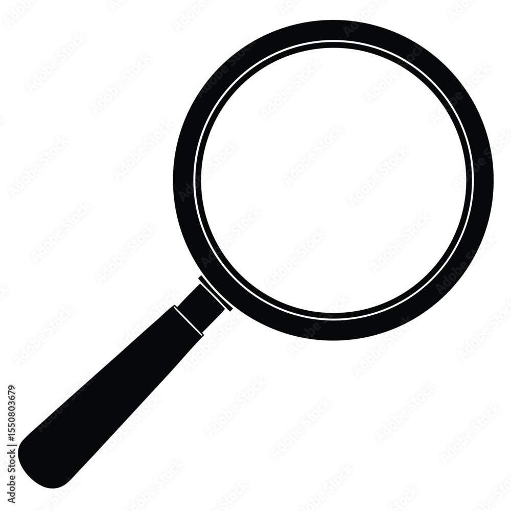 Biologist element isolated magnifying glass on white background Biologist element isolated magnifying glass on white background