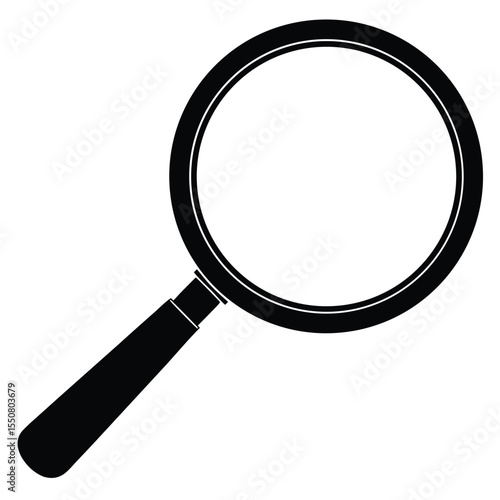 Biologist element isolated magnifying glass on white background