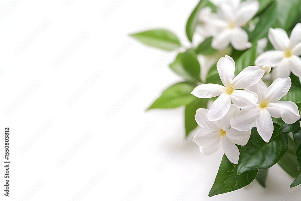 Obraz premium Delicate Jasmine Branch with Pure White Blooms