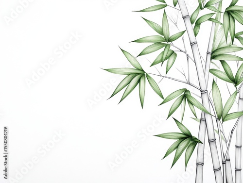 Artistic Bamboo Illustration
