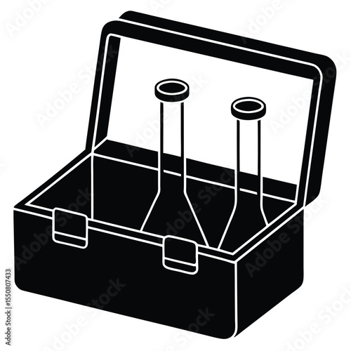 Biologist element isolated soil sample collection kit on white backg