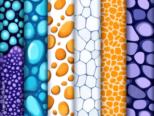 Colorful textured patterns