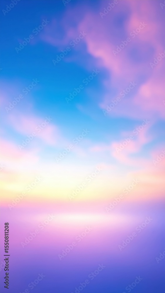 Obraz premium Serene sunset reflection over tranquil ocean nature scene panoramic view calm environment dreamy concept