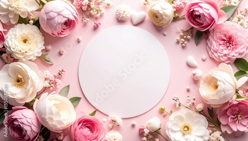 Wallpaper Mural Floral arrangement studio visual content romantic environment overhead view nature inspired design Torontodigital.ca