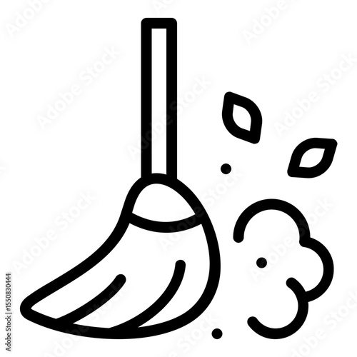 broom icon line
