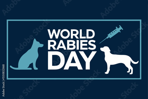 World rabies day awareness and prevention with vaccination for dogs