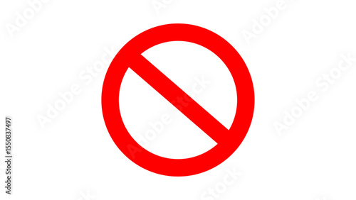 Ban icon with white background