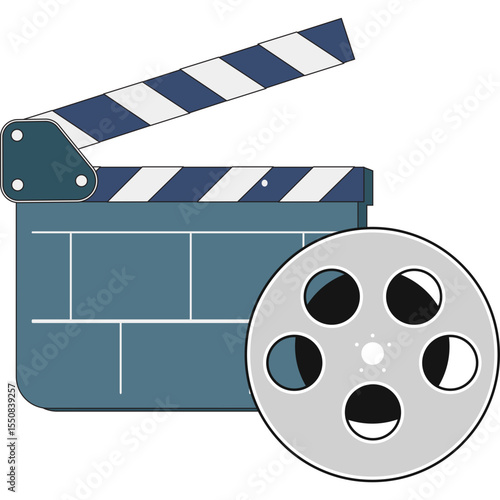 cinema movie clapboard
