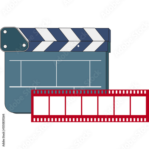 cinema movie clapboard