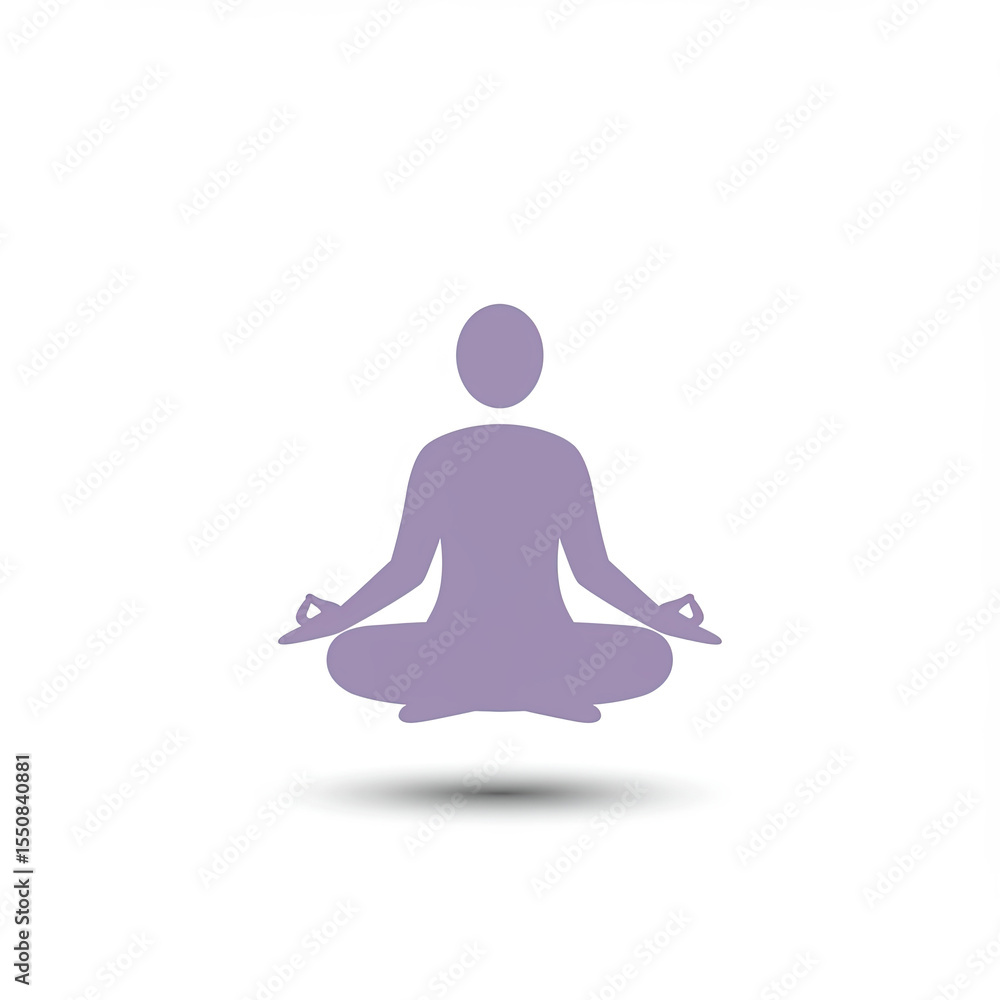 Silhouette of Person in Lotus Position Silhouette of Person in Lotus Position