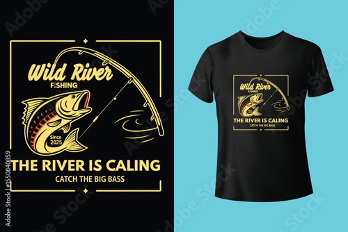 Fishing t-shirt design, Fishing vintage t-shirt , vintage fishing t-shirt graphic illustration, Fishing vector