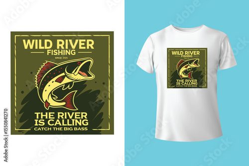 Fishing t-shirt design, Fishing vintage t-shirt , vintage fishing t-shirt graphic illustration, Fishing vector