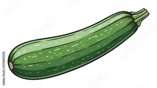 Zucchini Icon – Flat Vector Illustration