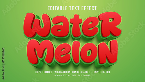 water melon editable text effect