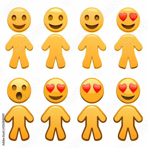 set of cartoon people